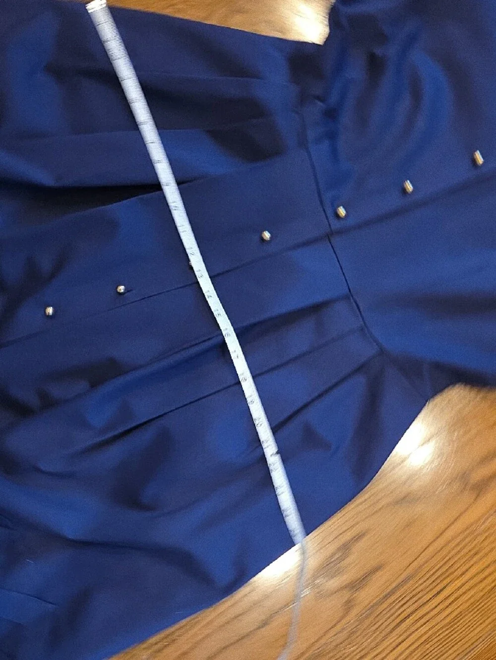 Kate spade Rich Navy with Gold Buttons Front Pleated Dress, Incredible Detail